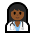 👩🏾‍⚕️ woman health worker: medium-dark skin tone display on Windows